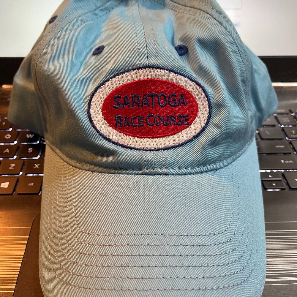 Unisex Blue Saratoga Race Course Snapback Hat Cap Thoroughbred Horse Racing